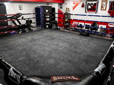 Una volta varcato l�ingresso ci troviamo in una grande sala occupata al centro da un ring quadrato...